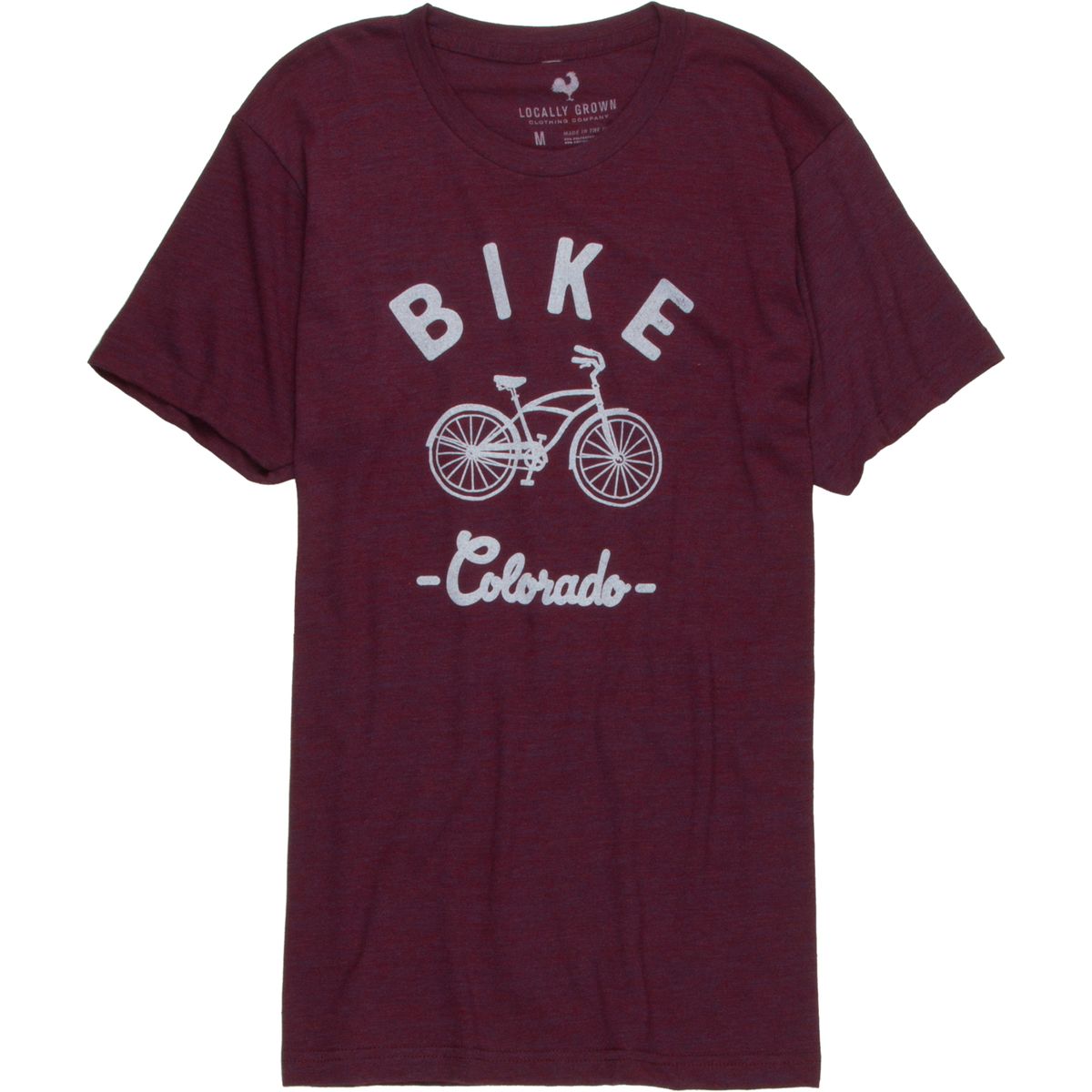 Locally Grown Bike Cruiser Colorado Tri-Blend Vintage T-Shirt - Short-Sleeve - Men's