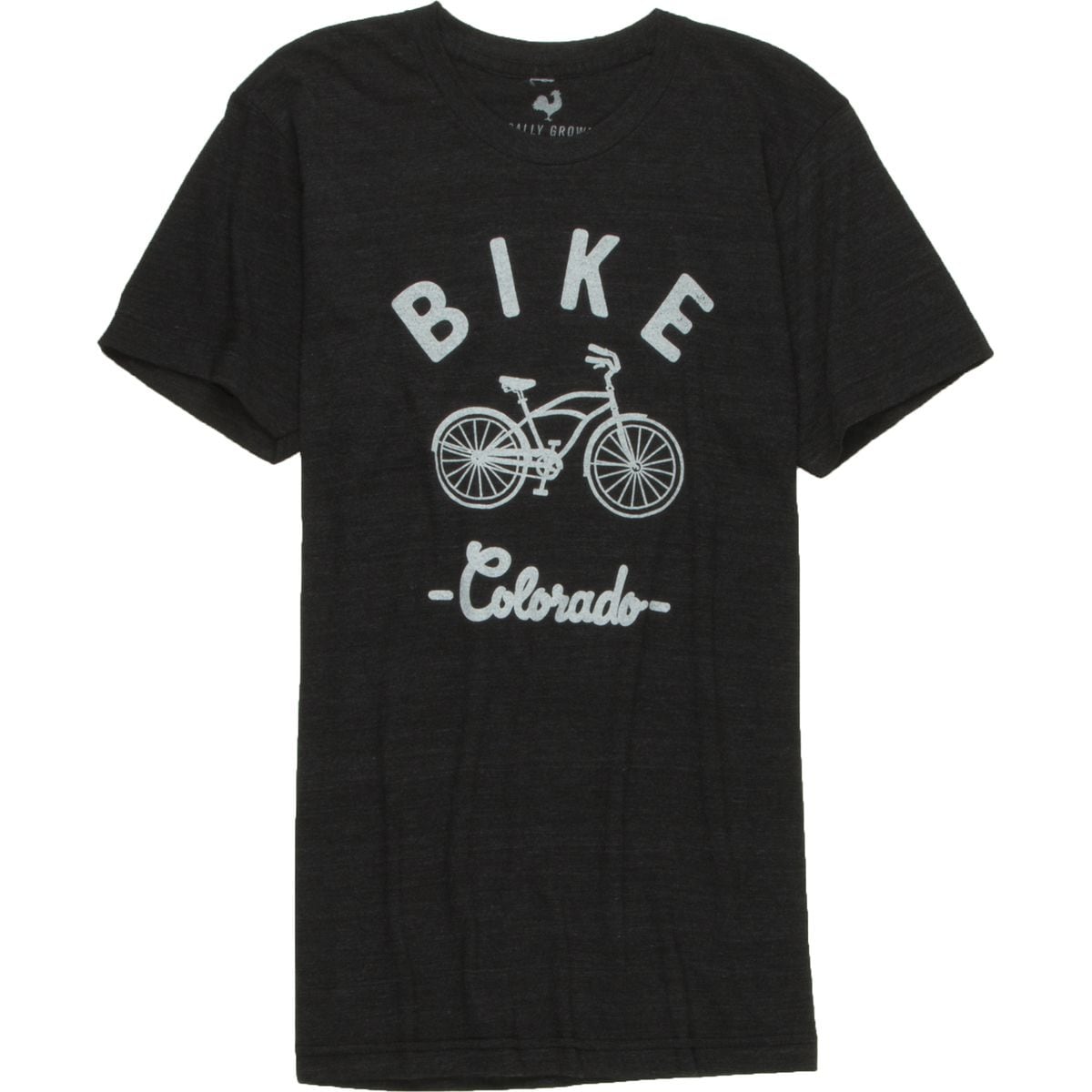Locally Grown Bike Cruiser Colorado Tri-Blend Vintage T-Shirt - Short-Sleeve - Men's Vintage Black/White, XXL