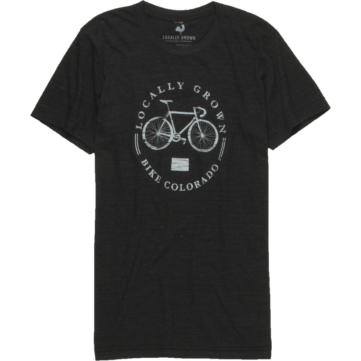 Locally Grown Bike Local Colorado Tri Blend T Shirt Mens