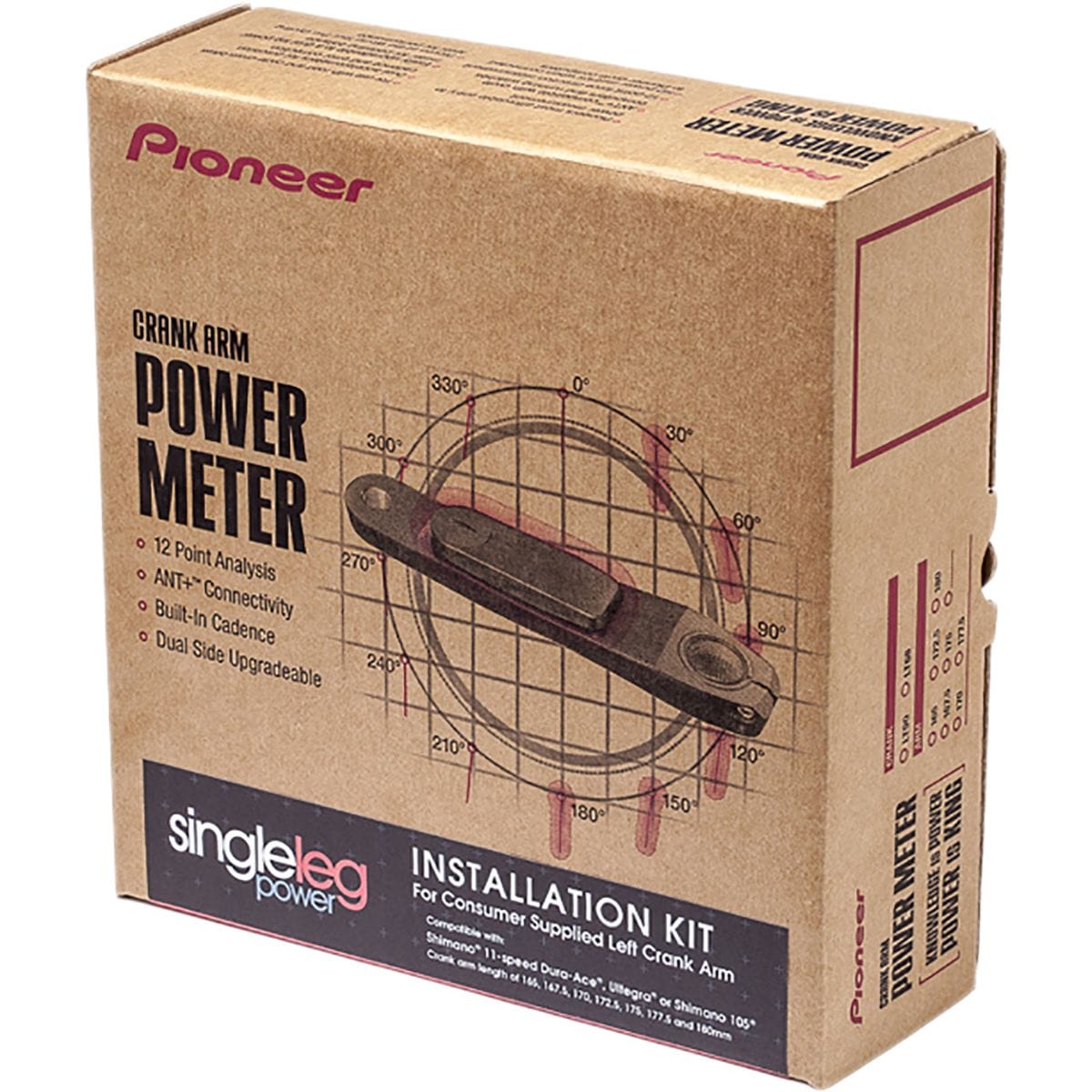 Pioneer Left Arm Power Meter Installation Kit for Consumer Supplied Cranks