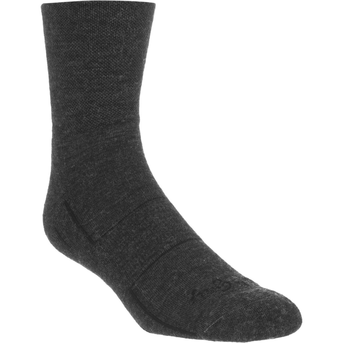 SockGuy Charcoal 4in Wool Socks Mens