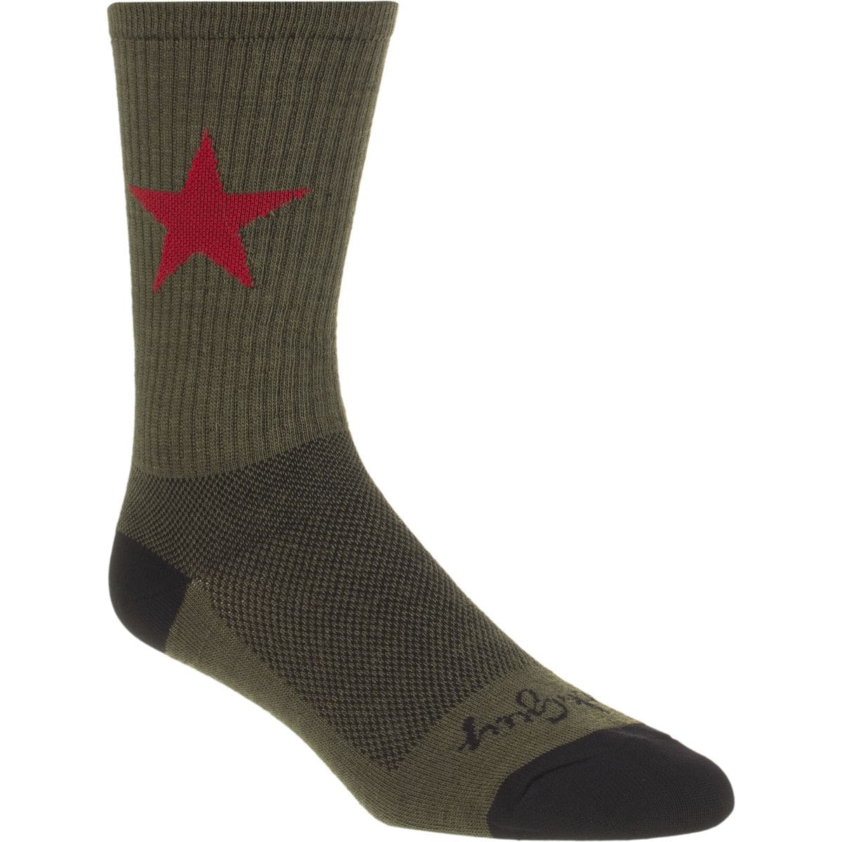SockGuy Red Star 6in Wool Socks Mens