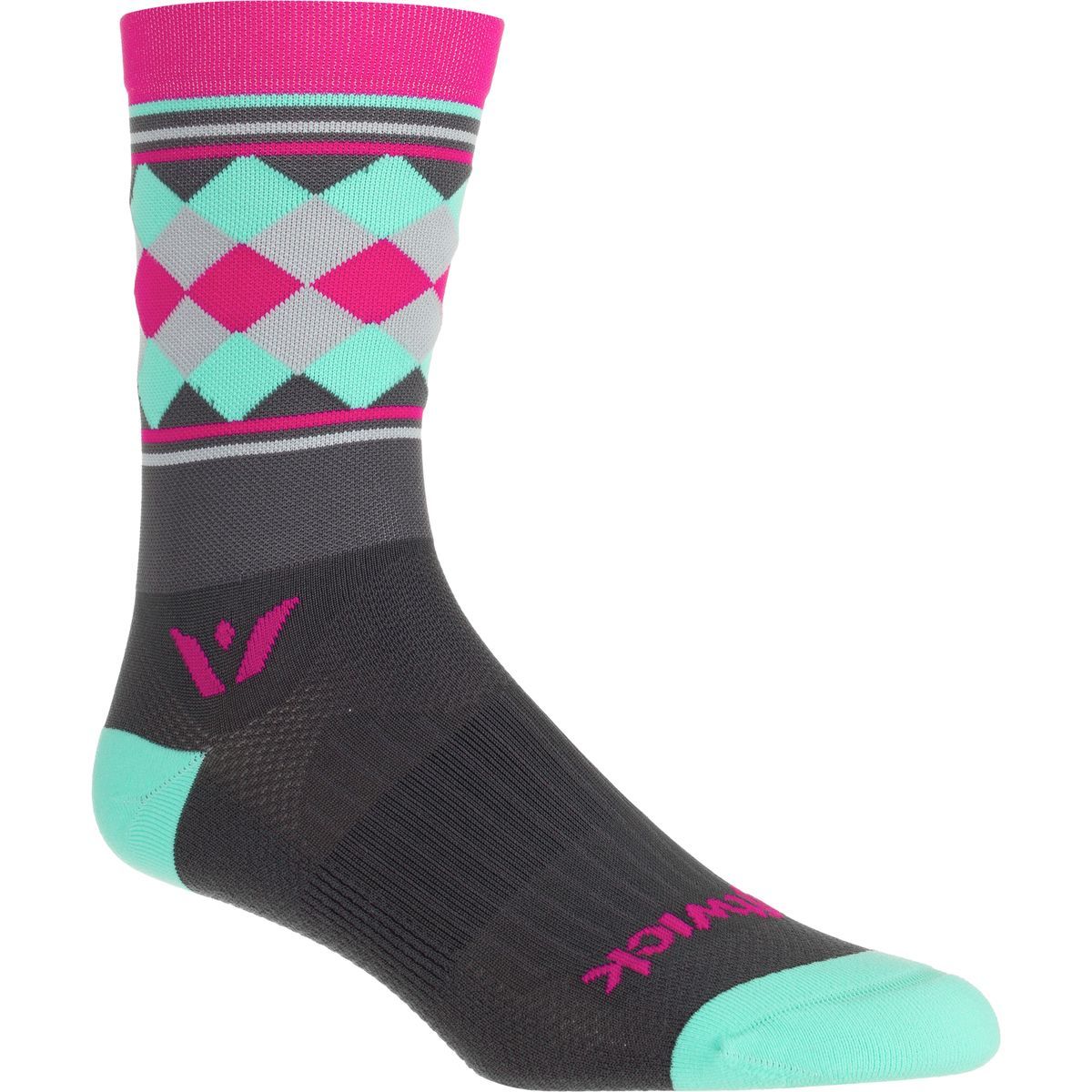 Swiftwick Vision Argyle Stripe Five Crew Sock Men's