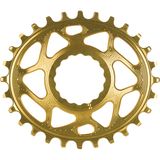 absoluteBLACK Race Face Oval Cinch Direct Mount Traction Chainring Gold, 32t