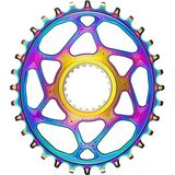 absoluteBLACK PVD Oval Shimano Hyperglide Plus Direct Mount Chainring PVD Rainbow, 32t