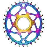 absoluteBLACK PVD Oval Shimano Hyperglide Plus Direct Mount Chainring PVD Rainbow, 34t