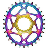 absoluteBLACK PVD Oval Race Face Cinch Direct Mount Chainring PVD Rainbow, 28t