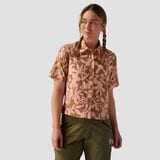 Backcountry Button-Up MTB Jersey - Women's Rose Cloud Floral Print, M