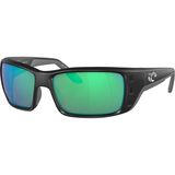 Costa Permit 580G Polarized Sunglasses Matte Black/Green Mirror, One Size - Men's