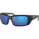 Costa Permit 580G Polarized Sunglasses Matte Black/Blue Mirror, One Size - Men's