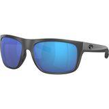 Costa Broadbill 580G Polarized Sunglasses Matte Gray Frame/Blue Mirror, One Size - Men's