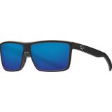 Costa Rinconcito 580G Polarized Sunglasses Matte Black Frame/Blue Mirror, One Size - Men's