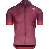 Castelli Flusso Limited Edition Full-Zip Jersey - Men's Bordeaux/Castelli Red, L