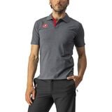 Castelli Race Day Polo Shirt - Men's Melange Gray, 3XL