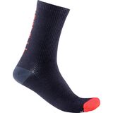 Castelli Bandito Wool 18 Sock Savile Blue/Red, S/M - Men's