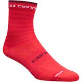 Castelli Rosso Corsa 11 Sock - Women's Hibiscus, L/XL