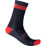 Castelli Alpha 18 Sock Savile Blue/Red, L/XL - Men's
