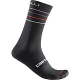 Castelli Endurance 15 Sock Black/Silver Gray/Red, S/M - Men's