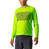 Castelli Trail Tech Long-Sleeve T-Shirt - Men's Electric Lime/Dark Lime, XXL