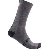 Castelli Racing Stripe 18 Sock Dark Gray, S/M - Men's