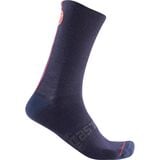 Castelli Racing Stripe 18 Sock Savile Blue, S/M - Men's