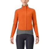Castelli Alpha Doppio RoS Jacket - Women's Red Orange/Urban Gray/Dark Gray, M