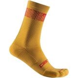 Castelli Unlimited 18 Sock - Men's Goldenrod/Rich Red, XXL