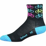 DeFeet Aireator 3in Sock Cool Bikes/Black/Neon, M - Men's