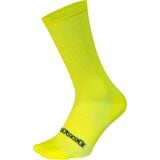 DeFeet Evo 8in Disruptor Sock Neon Yellow, L - Men's