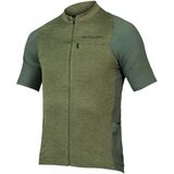 Endura GV500 Reiver Short-Sleeve Jersey - Men's Olive Green, XXL
