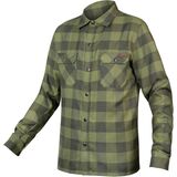 Endura Hummvee Flannel Shirt - Men's Bottle Green, S