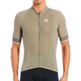 Giordana Wool Short-Sleeve Jersey - Men's Forest Green/Grey, XL