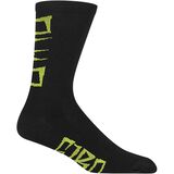 Giro New Road Merino Seasonal Wool Socks Dark Shark/Spectra Yellow, L - Men's