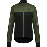 GOREWEAR Phantom Cycling Jacket - Women's Black/Utility Green, L/12-14