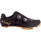 Lake MX238 Gravel Cycling Shoe - Men's Black Suede/Gold, 44.5