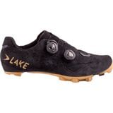 Lake MX238 Wide Gravel Cycling Shoe - Men's Black Suede/Gold, 44.0