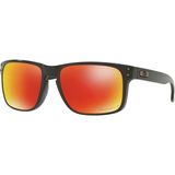 Oakley Holbrook Prizm Polarized Sunglasses Polished Black/Prizm Ruby Polarized, One Size - Men's