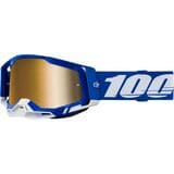 100% Racecraft 2 Mirrored Lens Goggles Blue/Mirror True Gold Lens, One Size