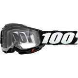 100% ACCURI 2 Goggles Black/Clear Lens, One Size