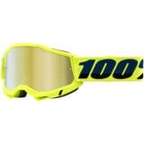 100% Accuri 2 Mirrored Lens Goggles Fluo/Yellow/Mirror Gold Lens, One Size