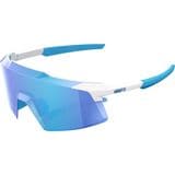 100% Aerocraft Sunglasses Matte White HiPER Blue Mirror Lens, One Size - Men's