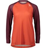 POC MTB Pure Long-Sleeve Jersey - Women's Propylene Red/Agate Red, XL