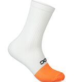 POC Flair Mid Sock Hydrogen White/Zink Orange, S - Men's