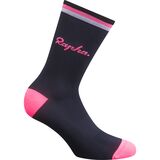 Rapha Logo Socks Dark Navy/High-Vis Pink/White, S - Men's