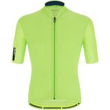 Santini Colore Puro Short-Sleeve Jersey - Men's Verde Fluo, L
