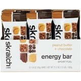 Skratch Labs Energy Bar Sport Fuel -12-Pack Peanut Butter + Chocolate, 12 Pack