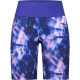 SHREDLY Limitless - Stretch Waistband High-Rise 11in Short - Women's Midnight Tie Dye, 8