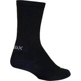 SockGuy SGX6 Black Sock Black, L/XL - Men's