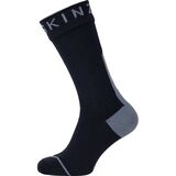 SealSkinz Briston Waterproof All Weather Mid-Length Hydrostop Sock Black/Grey, L - Men's