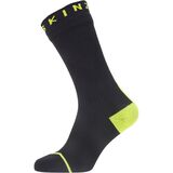 SealSkinz Briston Waterproof All Weather Mid-Length Hydrostop Sock Black/Neon Yellow, S - Men's